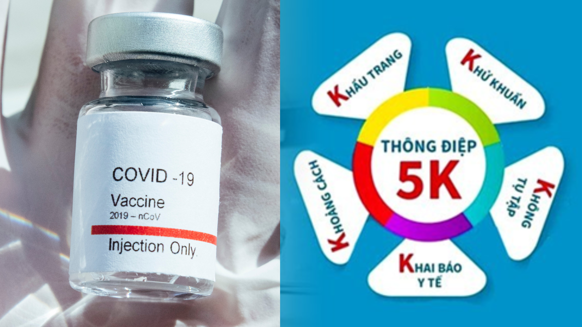 Thực hiện tiêm Vaccine và thông điệp 5K ngăn Covid-19 bùng phát 